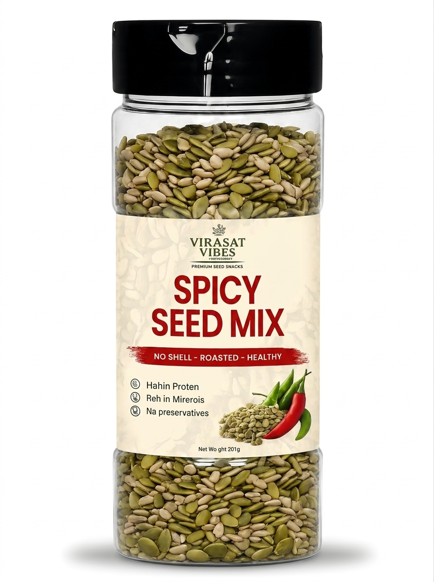 Virasat Vibes Spicy Roasted Seed Mix | Healthy Snack 220g