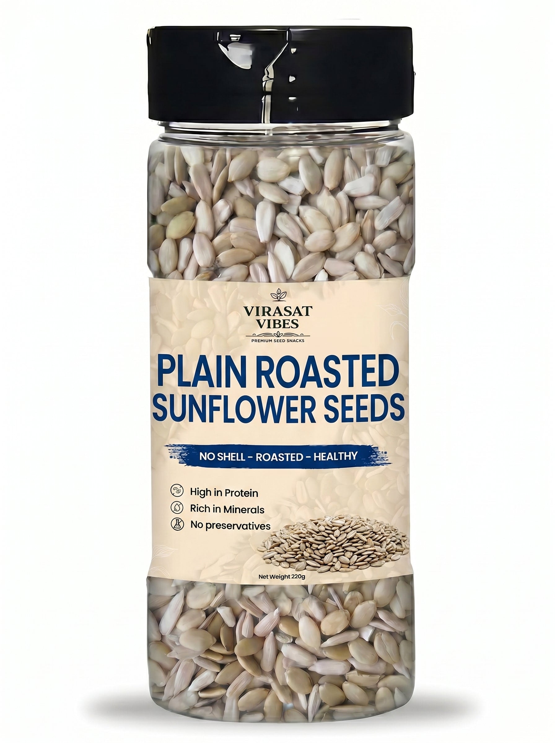 Virasat Vibes Plain Roasted Seed Mix | Healthy Snack 220g
