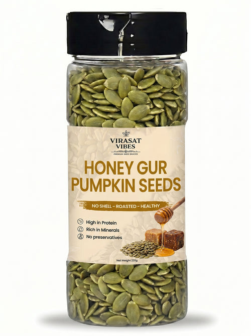 Virasat Vibes Honey Gur Roasted Seed Mix | Healthy Snack 220g